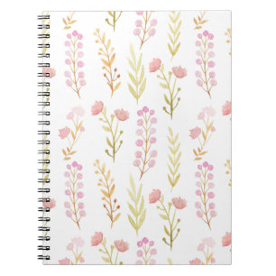 Notebook (16,5 x 22,2cm) - Pink Flower Pattern