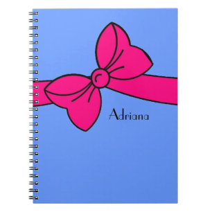 notebook_#230 large tied bow spiral notebook
