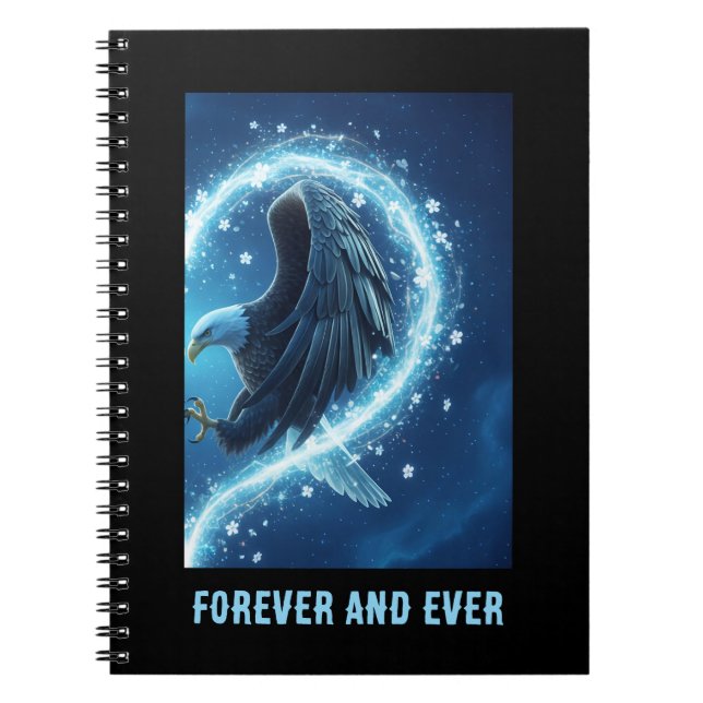 Notebook Bald Eagle Heart Love 2 (Front)