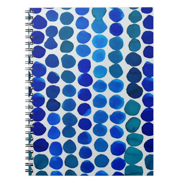 Notebook- Blue Dots! Spiral Notebook (Front)