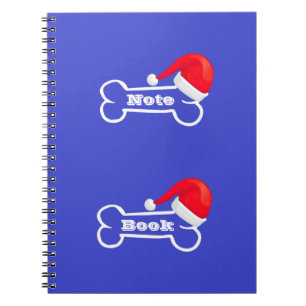 Notebook Blue Santa Hat Bone