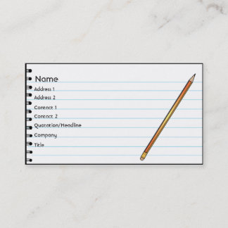Notebook - Business Business Card