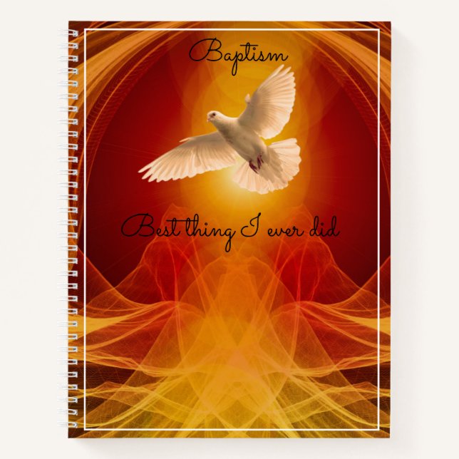 Notebook+Christian+Baptism Dove Notebook (Front)