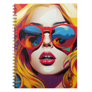 Notebook Comic Pop Art Girl