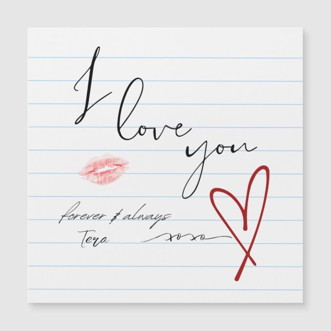 Notebook Confessions: I Love You, xoxo (Front)