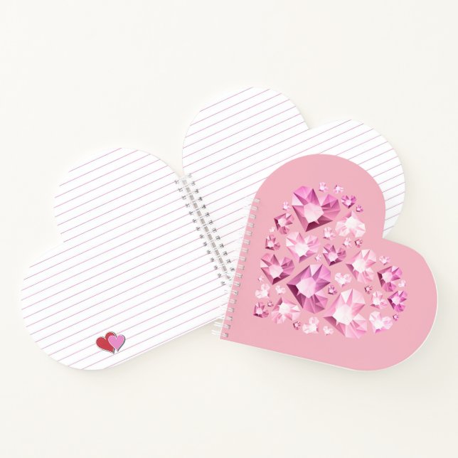 Notebook-Crystal Hearts Notebook (Inside)