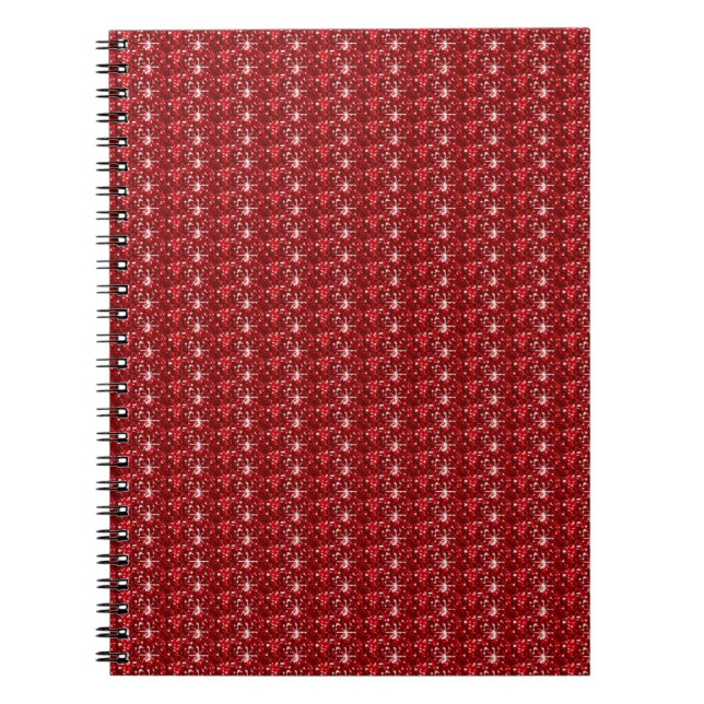 Notebook Dark Red Glitter (Front)