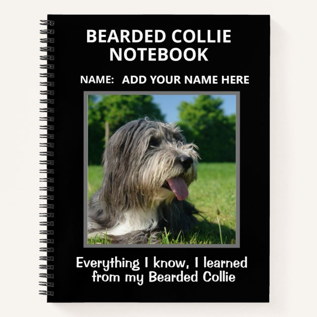 Notebook for Lovers of Bearded Collies  (Front)