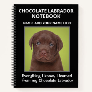 Notebook for Lovers of Chocolate Labrador