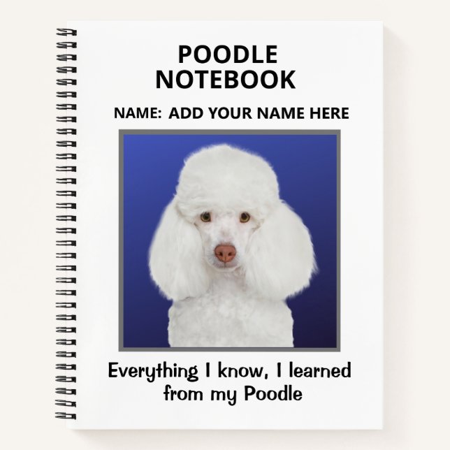 Notebook for Lovers of Poodles (Front)