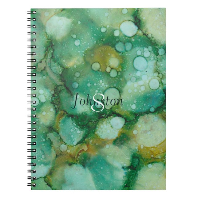 Notebook "Gold Dusted Flowers" Personalize (Front)