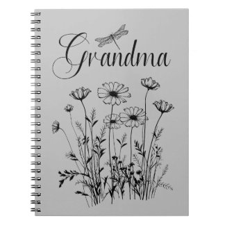 Notebook - Grandma Wildflower Dragonfly