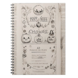notebook Halloween vintage