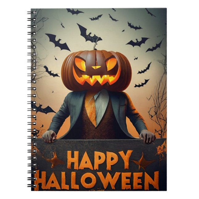 Notebook happy Halloween pumpkins (Front)