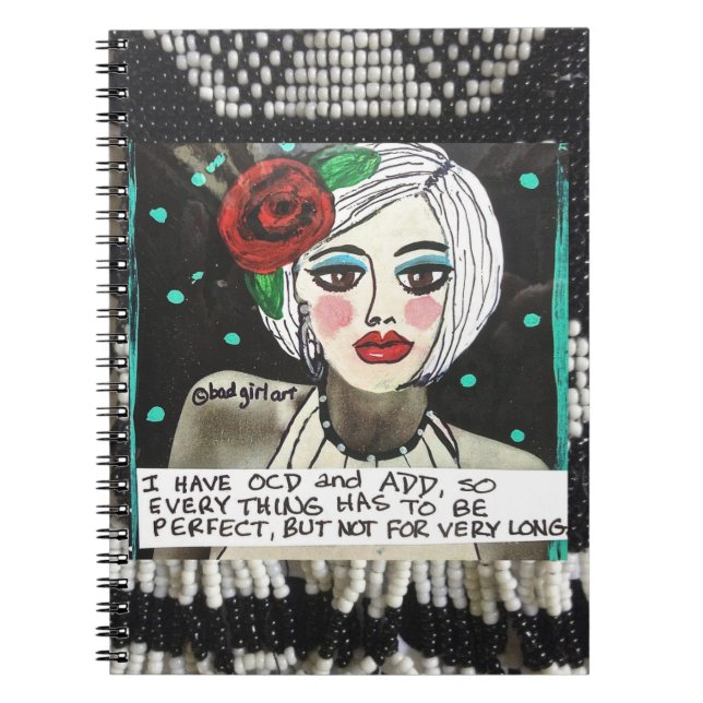 NOTEBOOK-I HAVE OCD AND ADD. SPIRAL NOTEBOOK (Front)