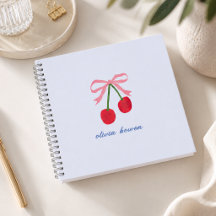 Notebook Journal | Cherry Coquette Bow Cute