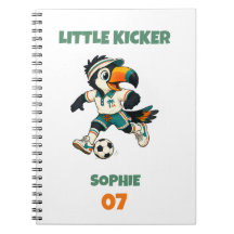 Notebook Kids Custom Name Soccer Toucan