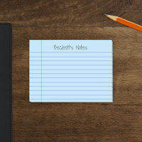 Notebook Lines Pale Blue Add Your Name