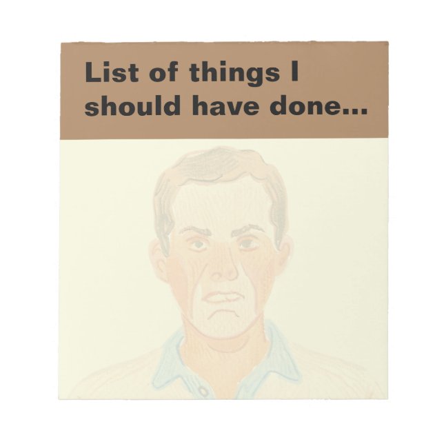 Notebook, list of things, to do list notepad (Front)