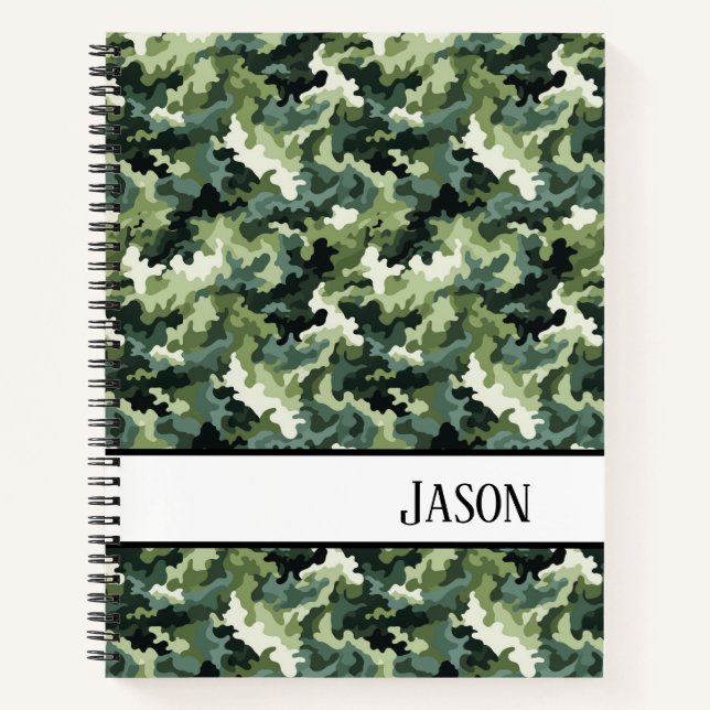 Notebook-Military Green Camo Notebook (Front)