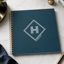 Notebook | Modern Geometric Monogram Initial