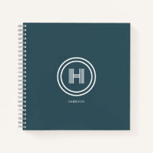 Notebook | Modern Simple form Monogrammed