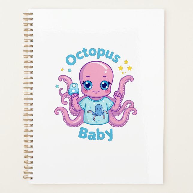 Notebook Octopus Baby Planner (Front)