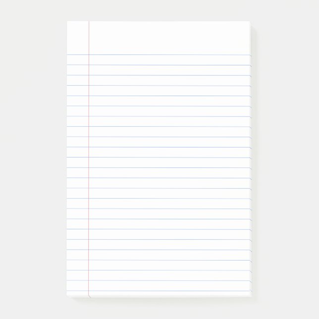 Notebook Paper Design on Post-It Notes (Front)