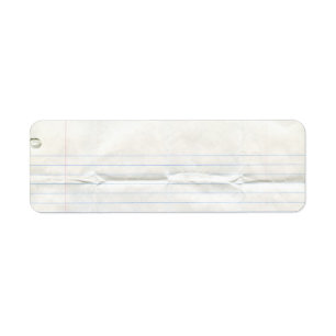 Notebook Paper Label