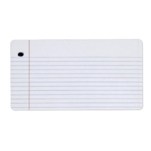 Notebook Paper Label