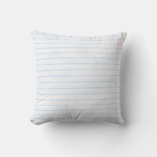 Notebook paper paper texture lines cushion