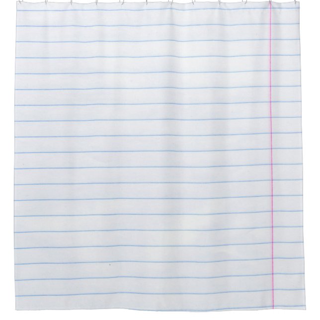 Notebook paper paper texture lines shower curtain (Front)