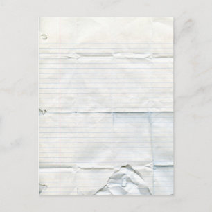 Notebook Paper Postcard