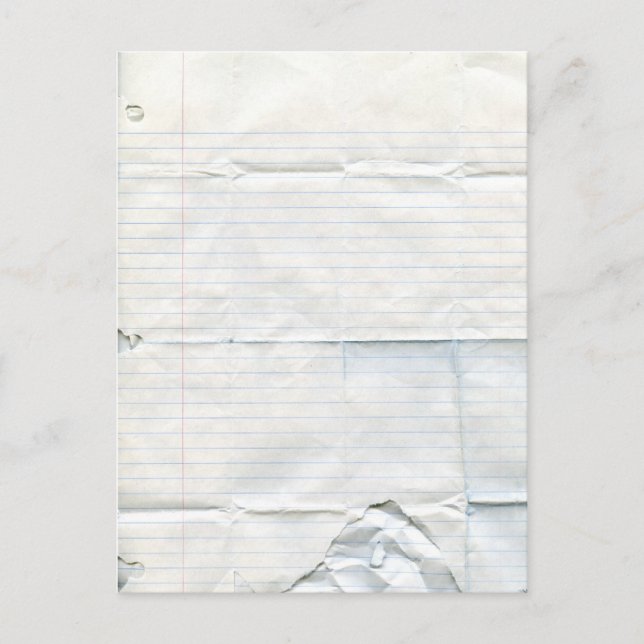 Notebook Paper Postcard (Front)