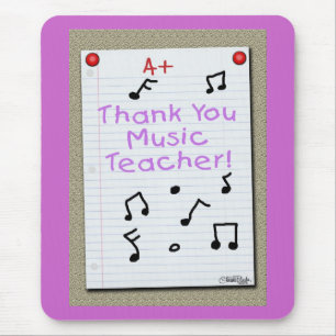 Notebook Paper  Thank You Music Teacher Mouse Pad