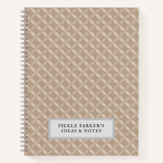 Notebook Personalised Retro Geometric Pattern