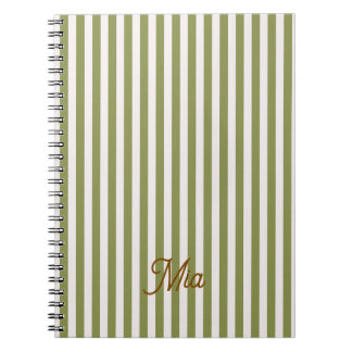 Notebook Personalised Striped Custom Name