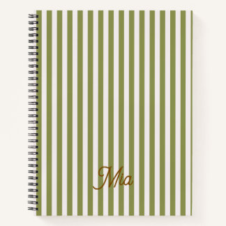 Notebook Personalised Striped Custom Name