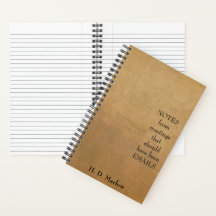 Notebook, personalised vintage look and fun quote