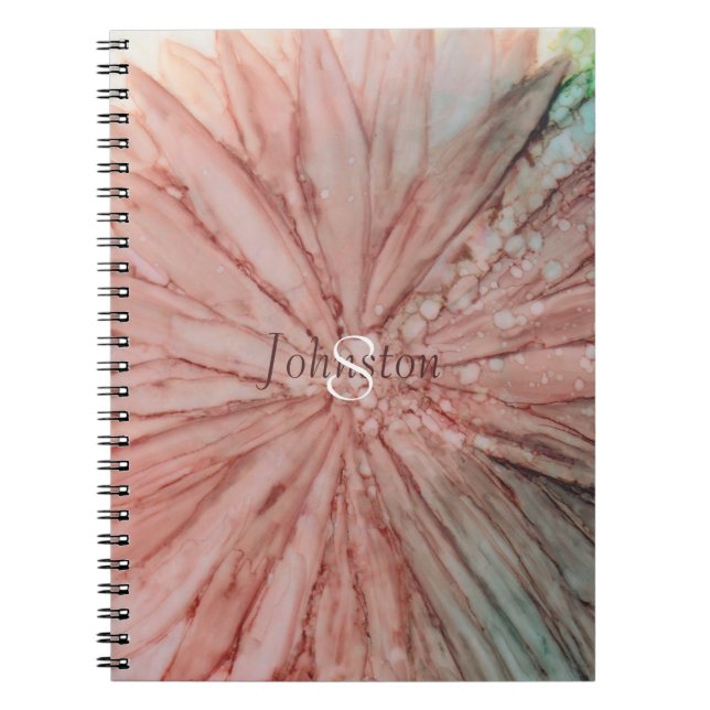 Notebook "Pinkish Flowers" Personalise (Front)