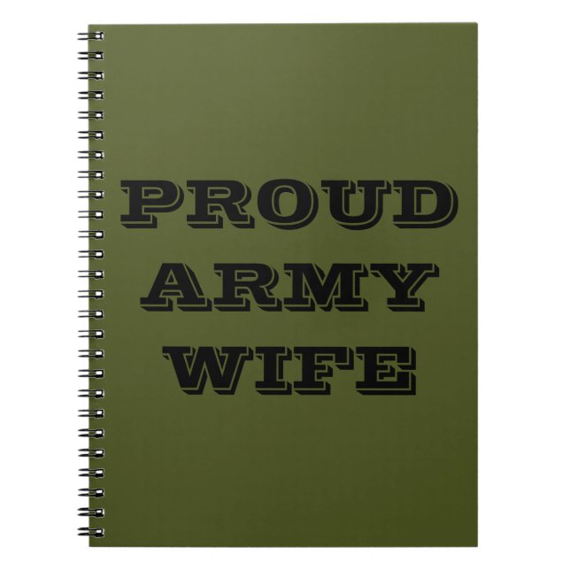 Notebook Proud Army Wife (Front)