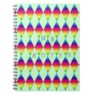 Notebook - Rainbow diamonds