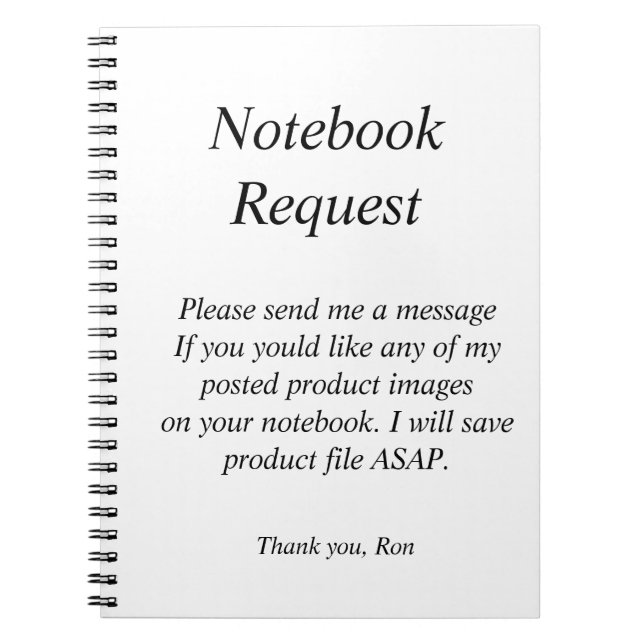 Notebook Request (Front)