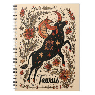 Notebook Taurus Celestial Zodiac Art