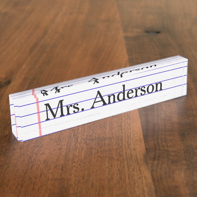 Notebook Teacher Nameplate for desk (Side)