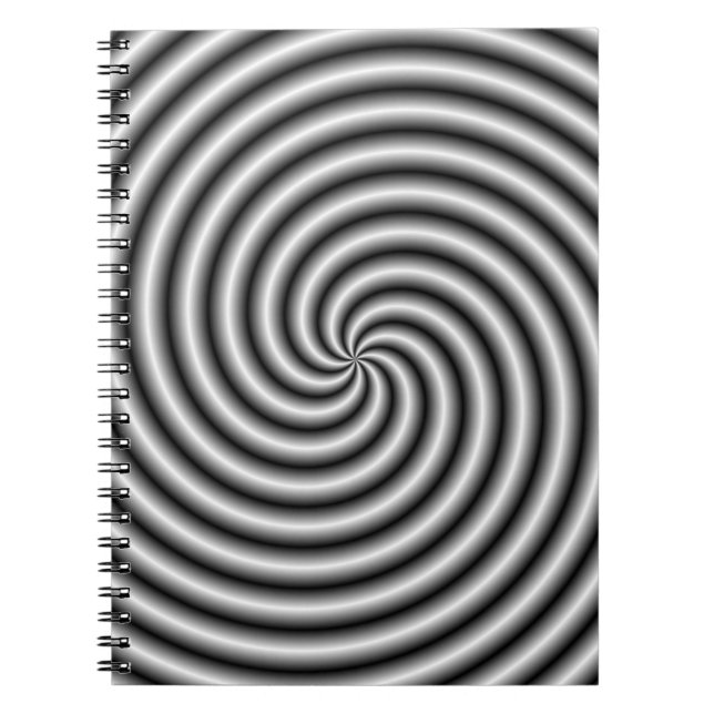 Notebook  The Swirl in Black and White (Front)
