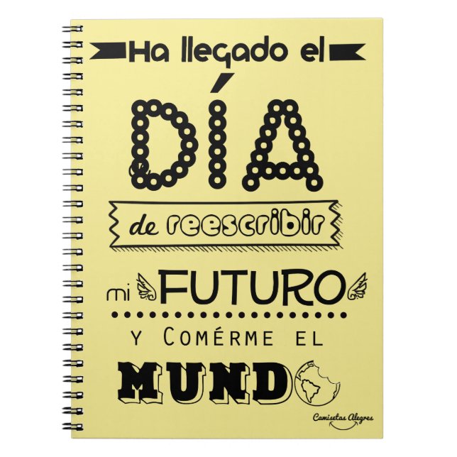 Notebook to rewrite my personalizable future (Front)