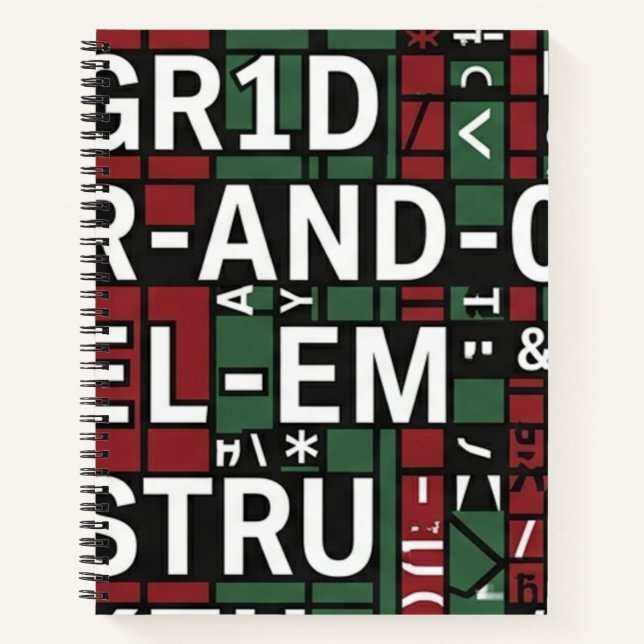 Notebook Typographic Design (Front)