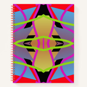 Notebook, Vibrant multicolor seamless pattern Note Notebook