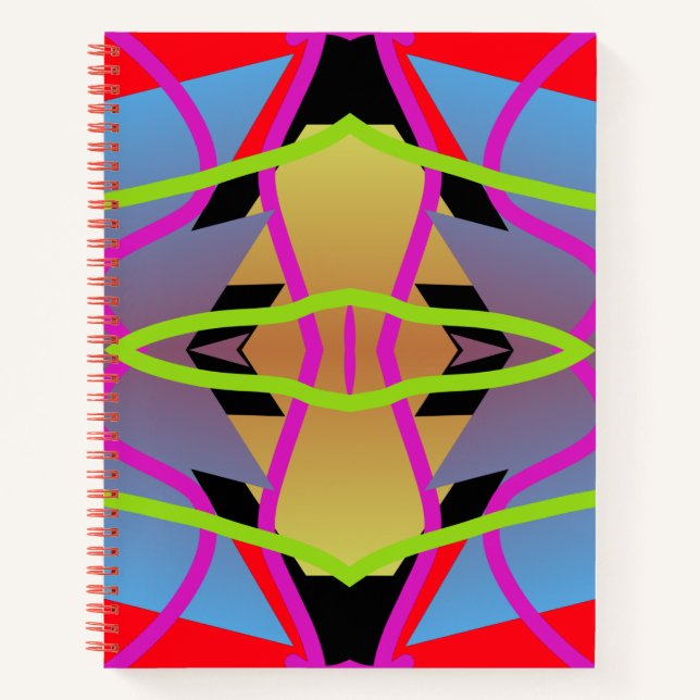 Notebook, Vibrant multicolor seamless pattern Note Notebook (Front)